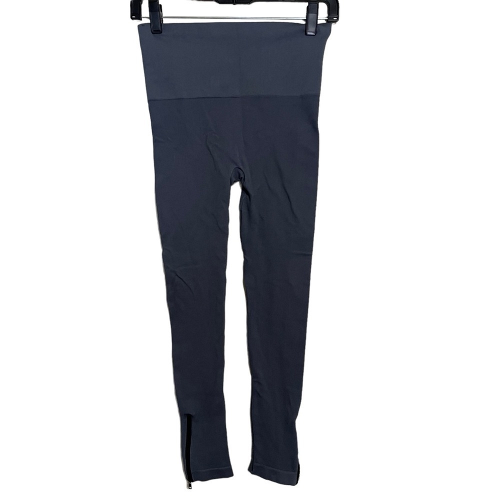 SPANX High-Waist Two-Tone Black Leggings